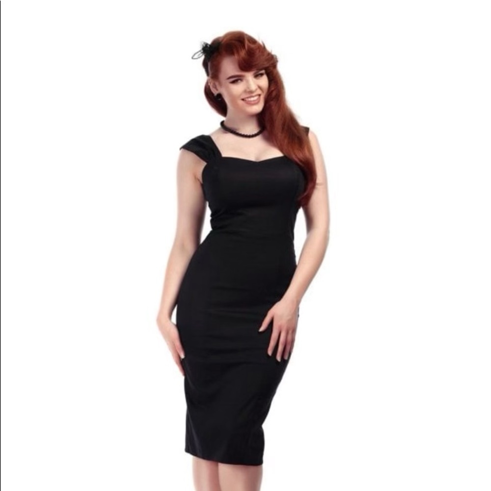Collectif black pinup pencil dress size UK8/US4